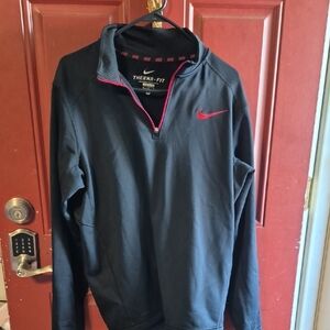 Nike Men's Black and Red Performance Jacket